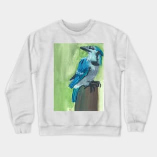 Blue Jay Watercolor Crewneck Sweatshirt